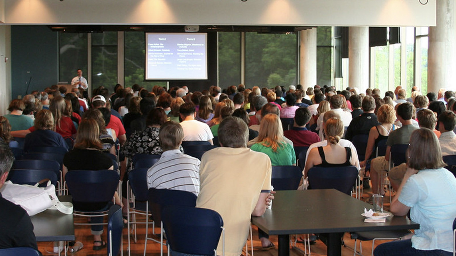 Admissions conducting a breakout session during a campus visit