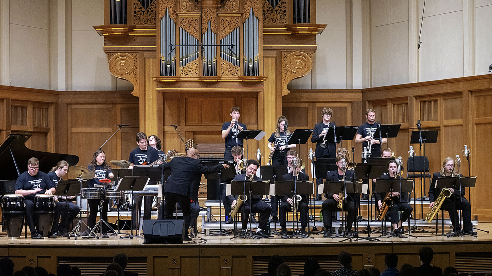 Jazz Ensemble performs at Lawrence Memorial Chapel during Fred Sturm Jazz Weekend