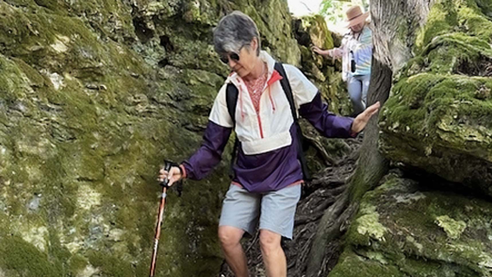 Hiking in an escarpment