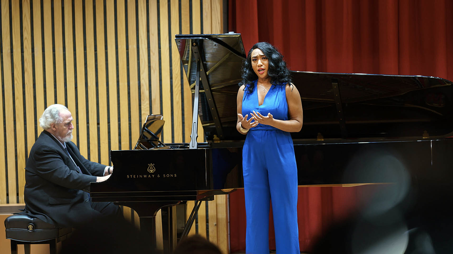 Hannah Jeané Jones ’22 sings at for the inaugural cohort of The Denyce Graves Foundations’ Shared Voices program