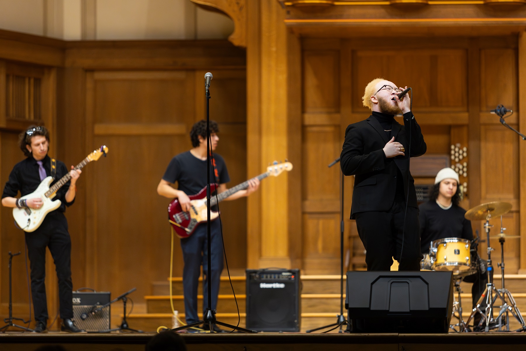 The band NOIR performs during the MLK celebration.