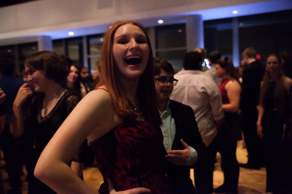 Students dancing at President's ball