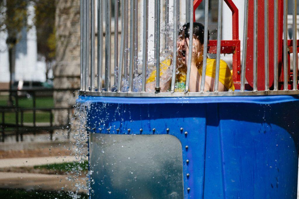 The dunk tank at Zoo Days.