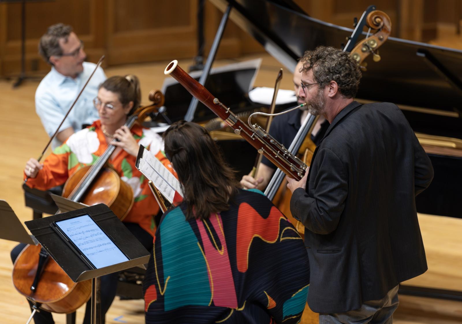 Members of Decoda perform at Memorial Chapel.