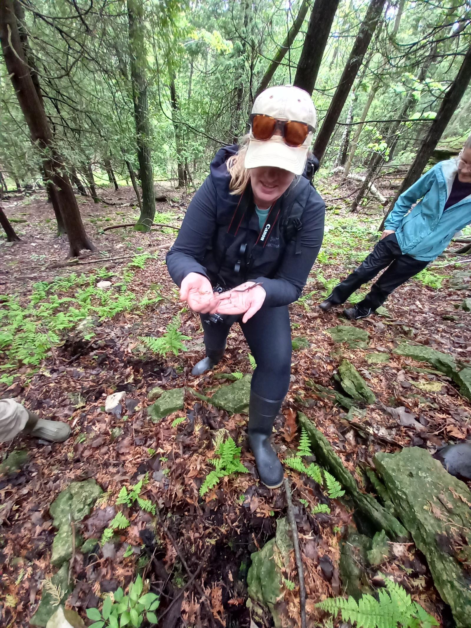 Caitlin Williamson does field work.