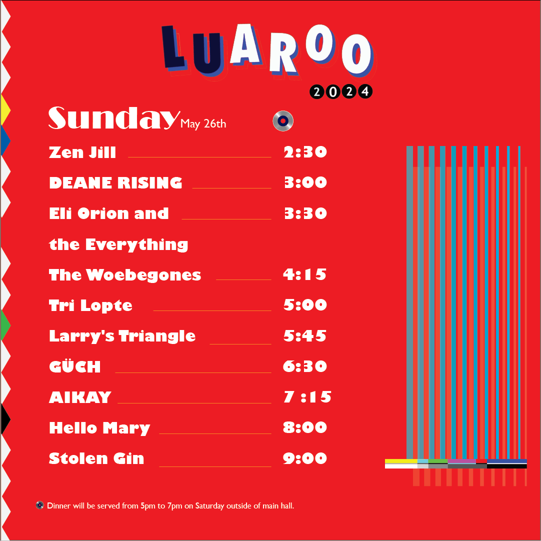 LUaroo Lineup Sunday