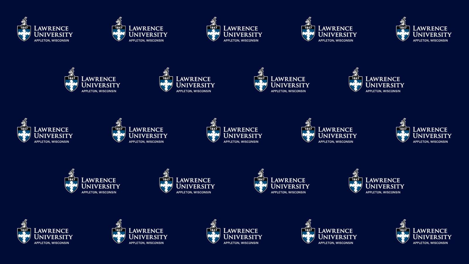 Lawrence Logo repeat pattern Zoom background