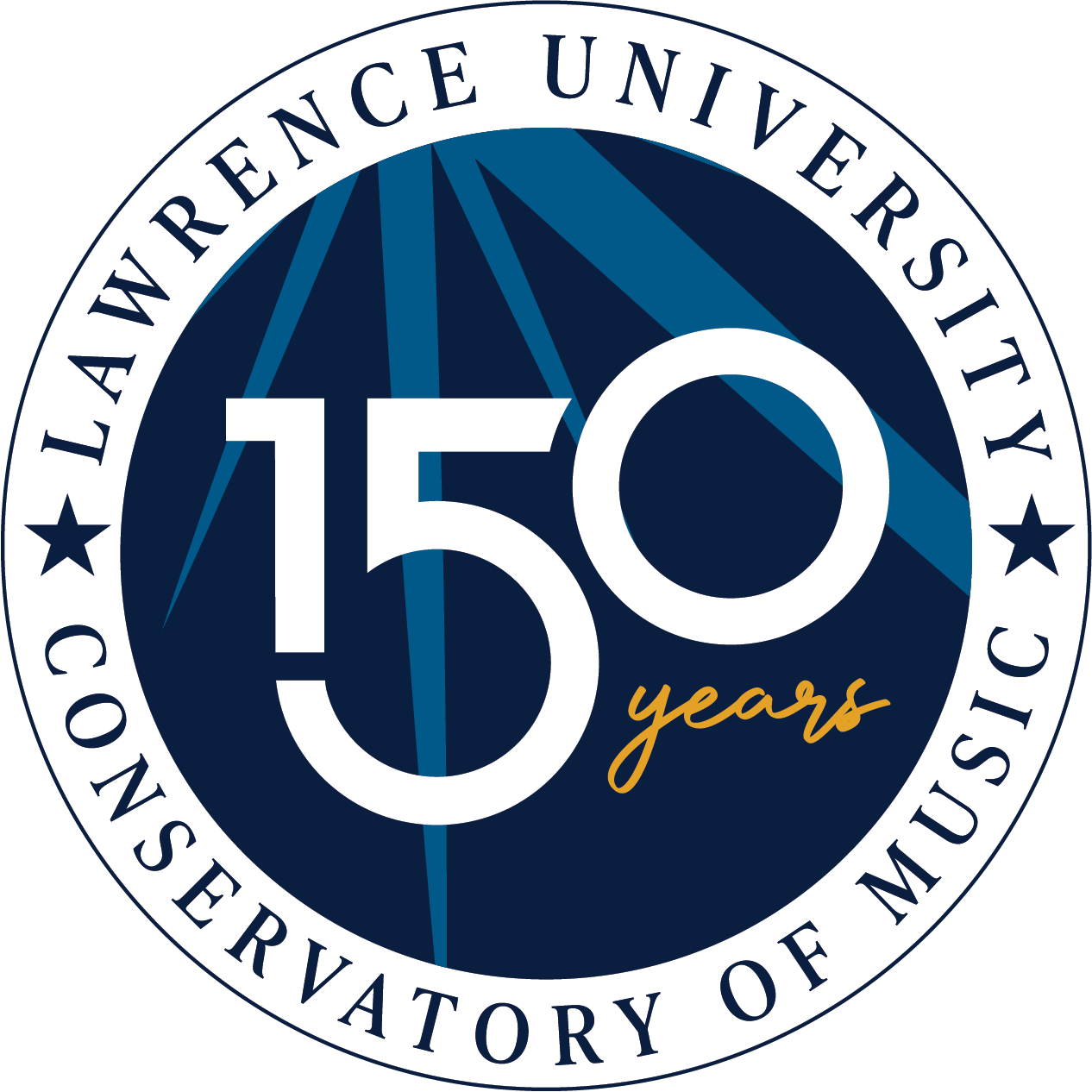 Lawrence Conservatory 150th logo