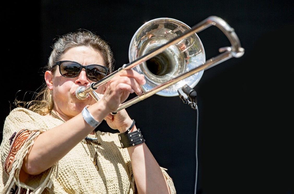 Kirsten Lies-Warfield ’94 plays trombone.