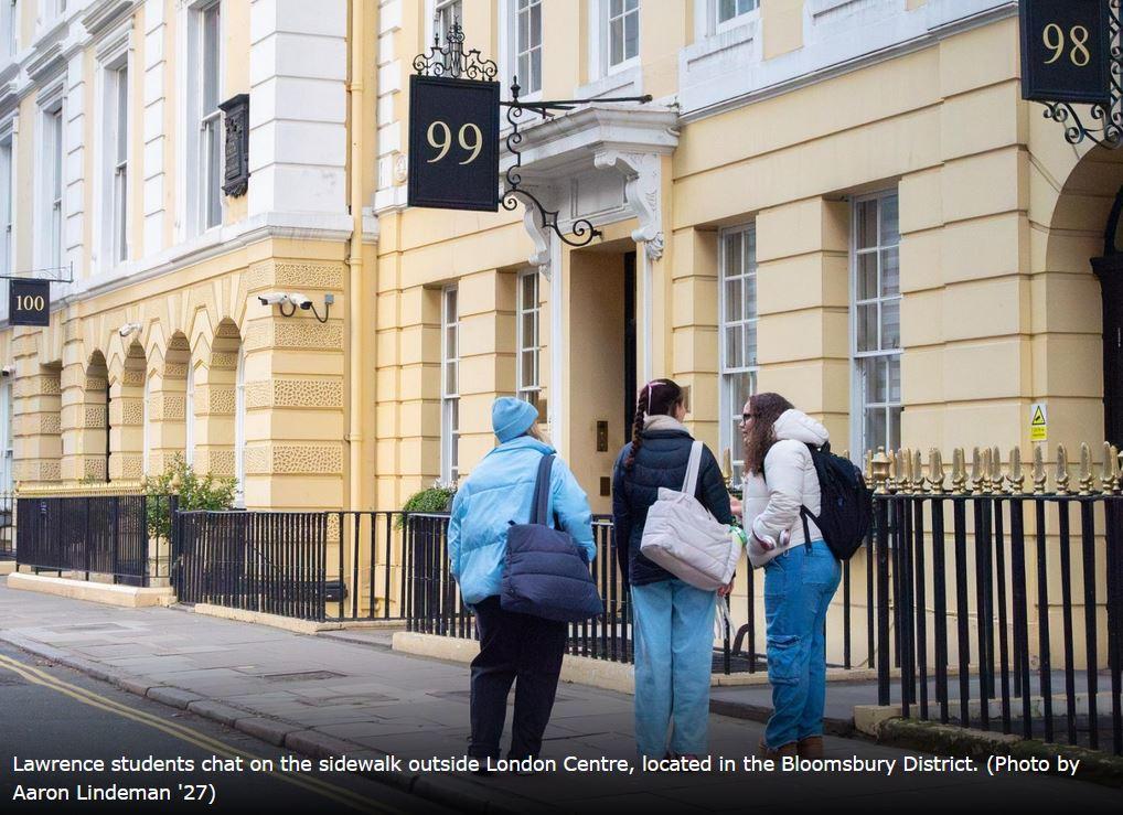 Students walking outside of the London Centre