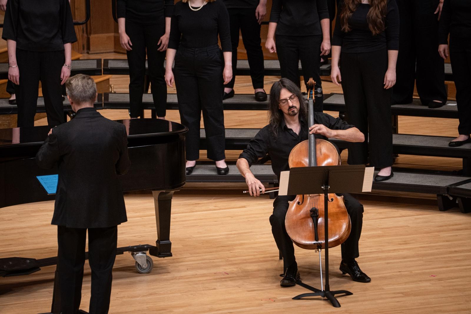 Kivie Cahn-Lipman performs earlier this year with Cantala at Memorial Chapel..