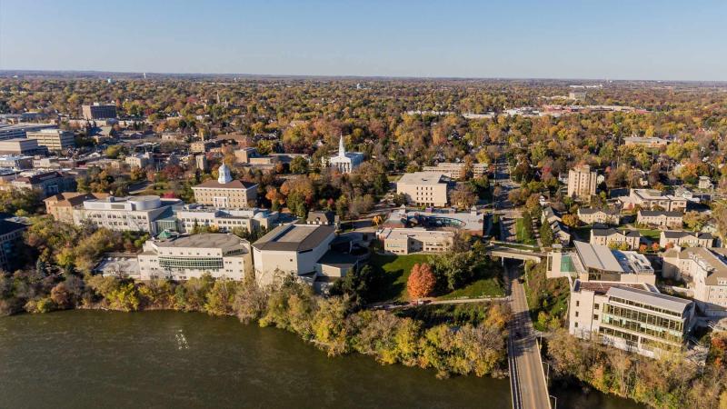 Aerial drone photo of Lawrence and Appleton