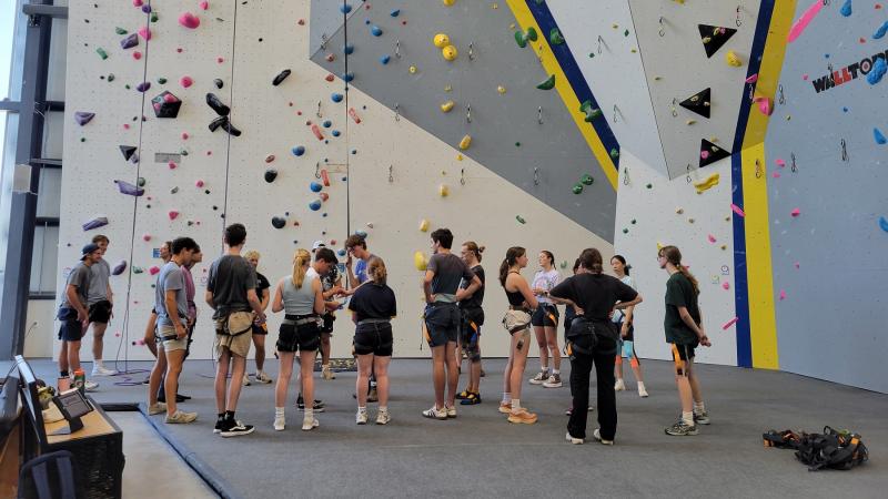 Students visit a climbing center, one of the EPIC events during Welcome Week.